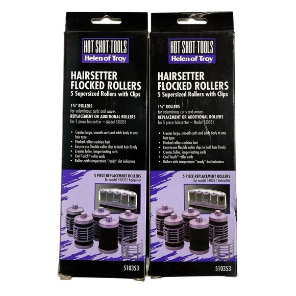 Helen‎ of Troy Hot Replacement Rollers 5 Supersized Large 1 3/4" 510351 Lot Of 2 - Picture 3 of 4